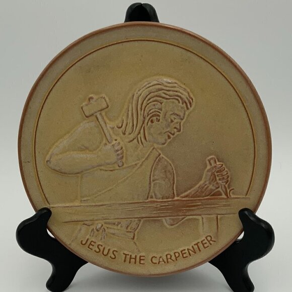 Frankoma Other - Vintage 1972 Frankoma Pottery Christmas Plate "Jesus the Carpenter" Signed